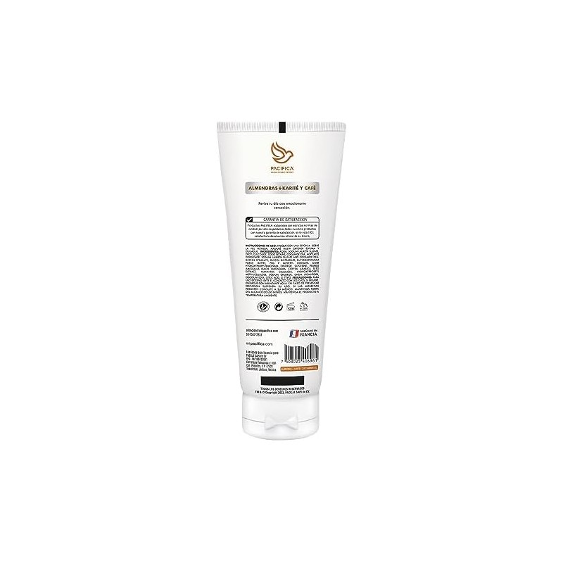 Pacifica Jabón Líquido Corporal Shower Gel Exfoliante Almendra Karité Café
