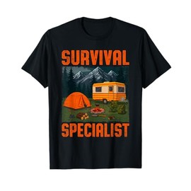 Survival Specialist Camping Tent Fire T-Shirt