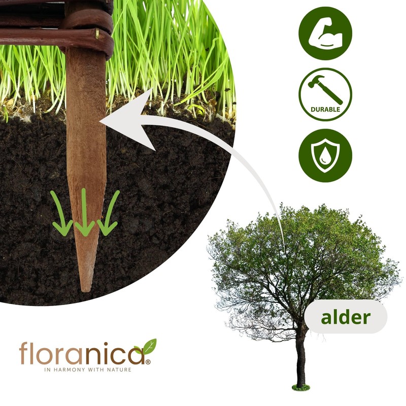 Floranica Willow Flower Bed Edging, Fence in 25 Sizes, Lawn