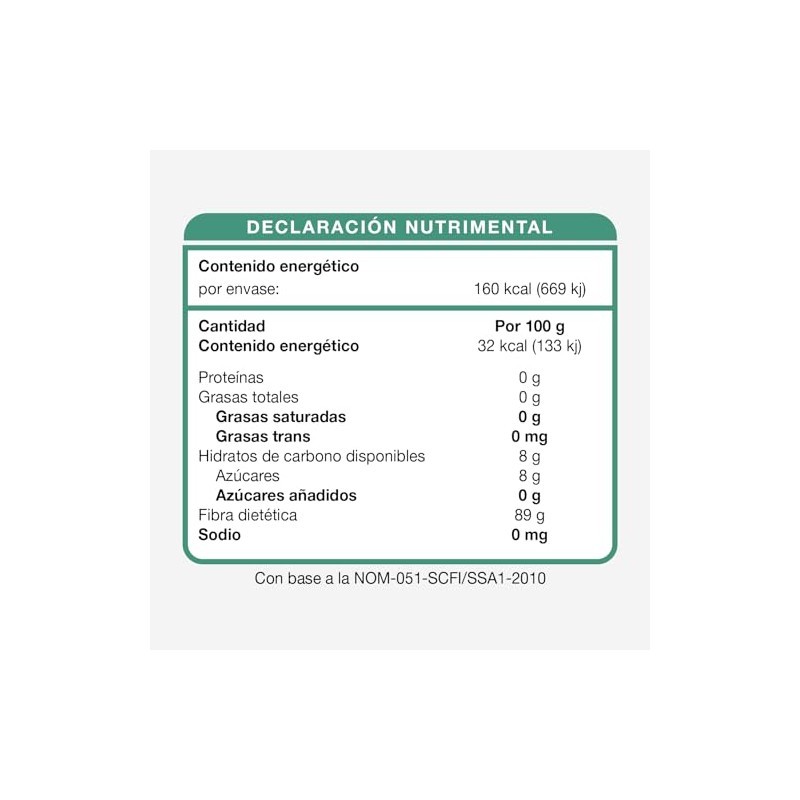 Inulina de Agave Organica 500 g | Fibra Prebiótica en