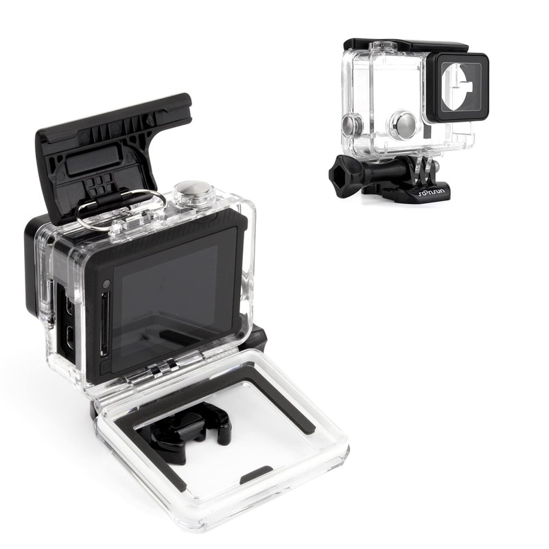 SOONSUN Side Open Skeleton Housing Case with Hollow Backdoor and