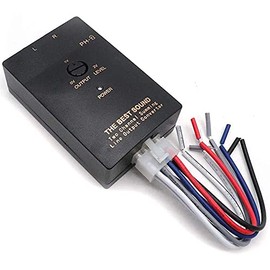 QLZDGH Car High to Low 2 Channel Line Output Converter RCA Car Line Converter Output Adapter Black