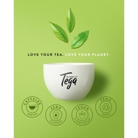 Tega Organic Sencha Green Tea With Japanese Matcha | Green Tea in Eco-Friendly Tea Bags, Fairtrade, Carbon Neutral, Zero Sugar, Medium Caffeine, 20 Individually Wrapped Tea Bags (Pack of 6)