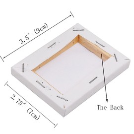 SL crafts Mini Stretched Canvas 3.5x2.75 Inch Small Blank Canvas Pack of 12