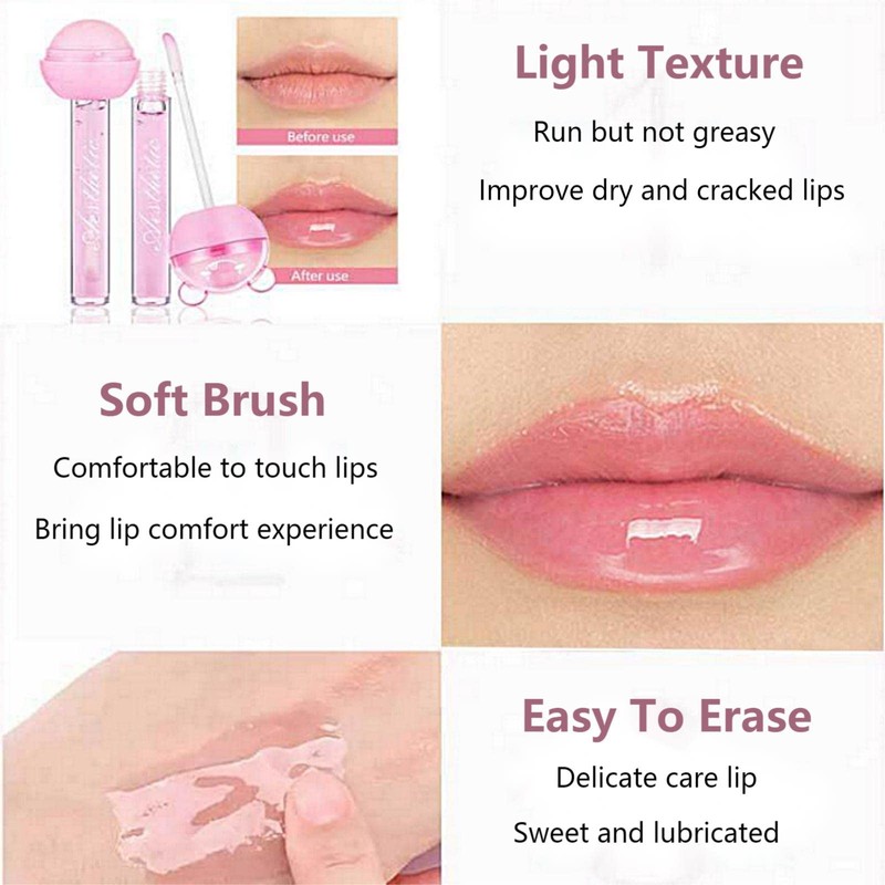 BeauFairy 2-in-1 Lip Balm Lip Gloss Set, 6 Pieces, Lip