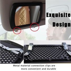 Car Visor Mirror,ZYNQACC 2 Pack Car Makeup Vanity Mirror Clip-On Rear View Sun-Shading Cosmetic Vanity Mirror for Various Truck Automobile Accessories