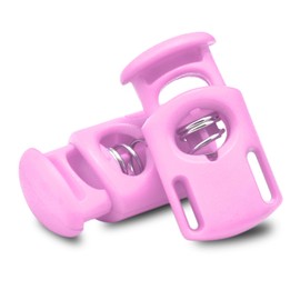 CooBigo 10 Pack Plastic Spring Cord Locks for Drawstring Paracord, Cord Stopper Toggle Clasps for Sweatpants Hoodie Gloves Hats String Clip Elastic Shoeslace String Lock BabyPink