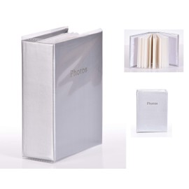 6'' x 4'' Slipin Photo Album Holds 120 Photos Photography Storage (Silver)