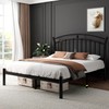 Feonase Queen Black Bed Frame, Heavy-Duty Metal Bed Frame with