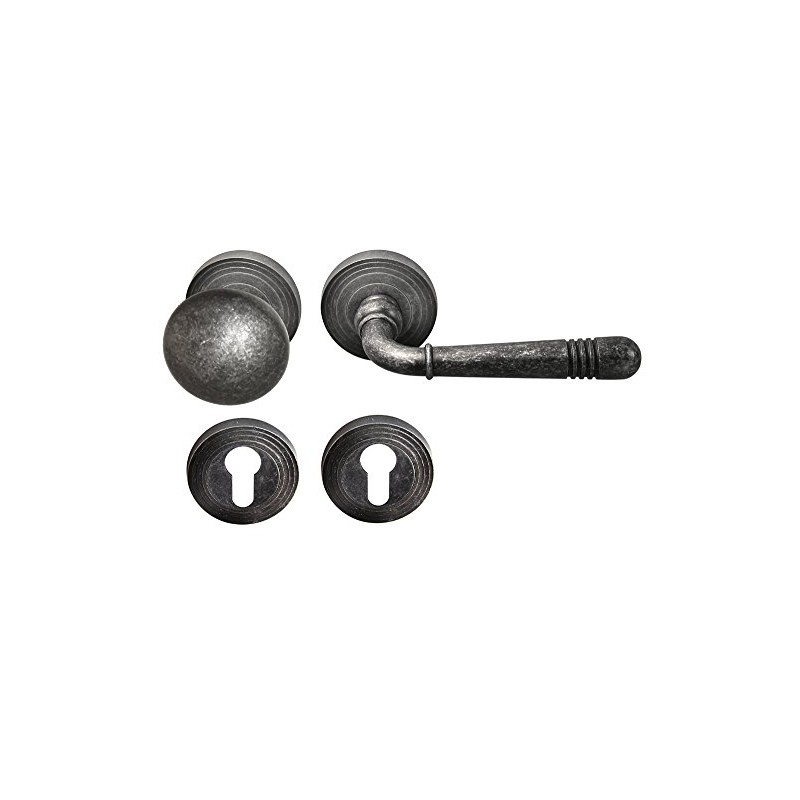 Helena R 1663 Door Fitting Right Antique Grey Door Handle