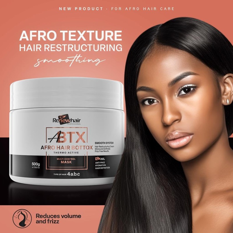 Renew Hair Professional Afro Hair Mask BTX 500g Treatment Restructuring