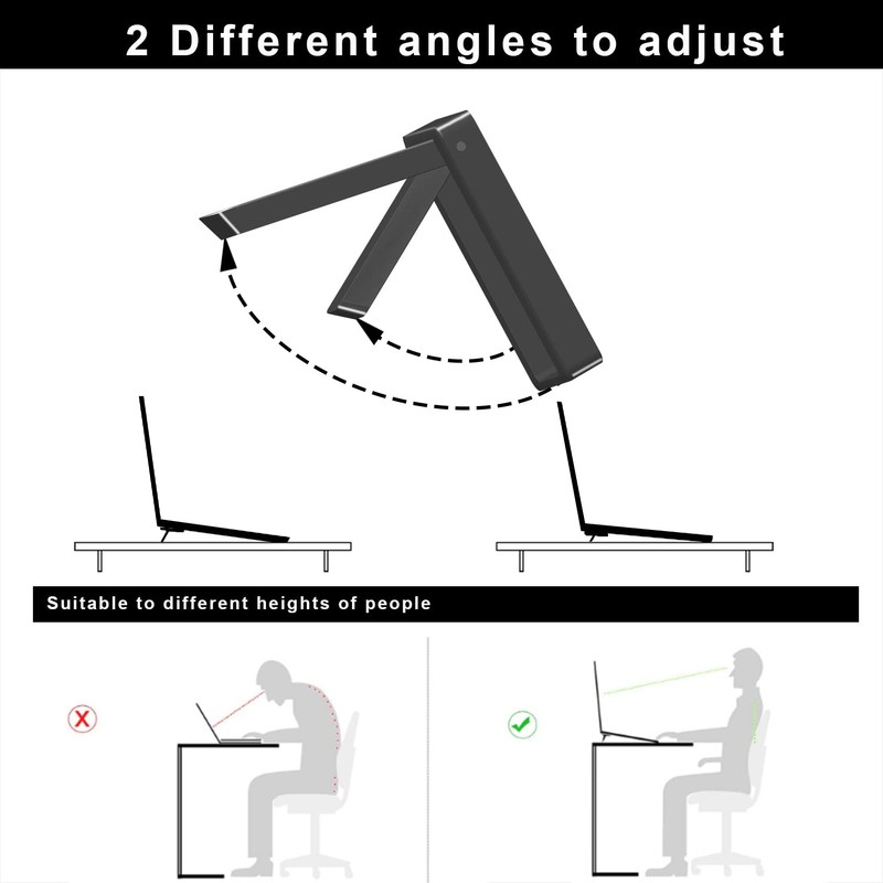 OYE Foldable Laptop Stand, 2 Portable Mini Laptop Stand, Invisible