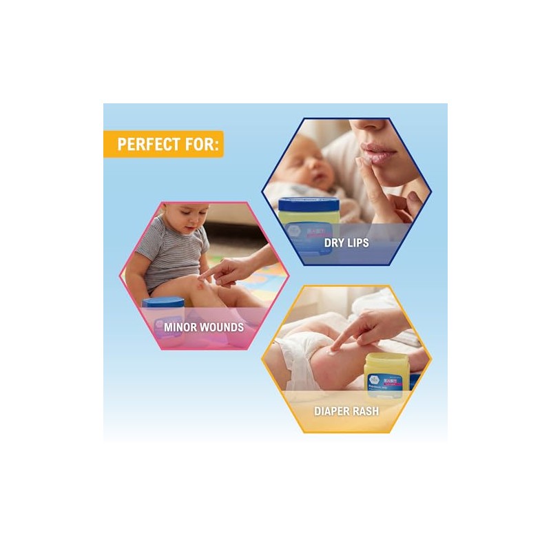 MED PRIDE Petroleum Jelly, Fresh Baby Scent, Baby Blue, Protectant,