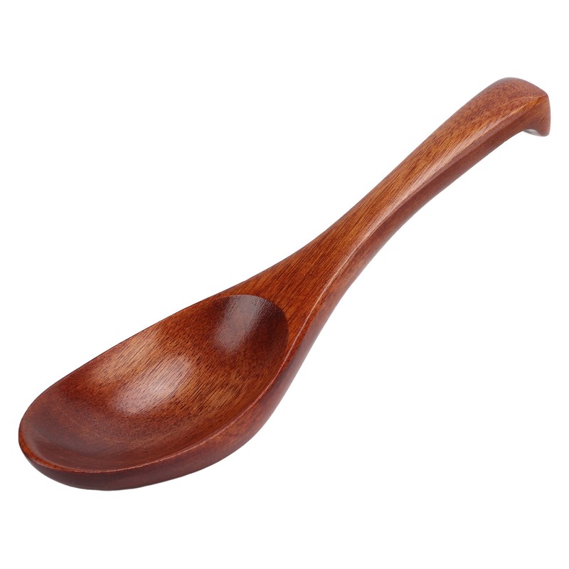 5Pcs Wooden Spoons Natural Safe Comfortable Light Weight Delicate Sturdy