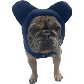 Winter Dog Hats Quiet Ears for Dogs Ear Muffs Pet Neck Warmer Scarf Ears Hoodie Noise Protection Dog Ear Cover Dog Beanie Head Wrap Costume for Medium to Large Dogs Cats Pets (Dark Blue, M)