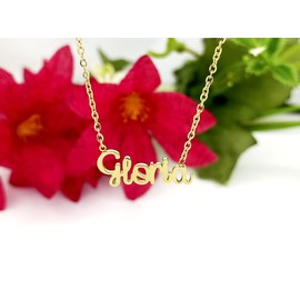 Damen-Halskette mit Namen, Edelstahl, mit Original-Geschenkbox, personalisierter Schmuck für Freunde, Brautpaar Only Faith, standard, Edelstahl, Nicht zutreffend.