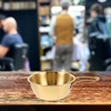 TOVINANNA Men Shaving Soap Bowl with Gold Handle Stainless Steel