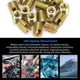 Akozon Self Tapping Thread Insert 20pcs 302 Carbon Steel Screw Repair Accessories