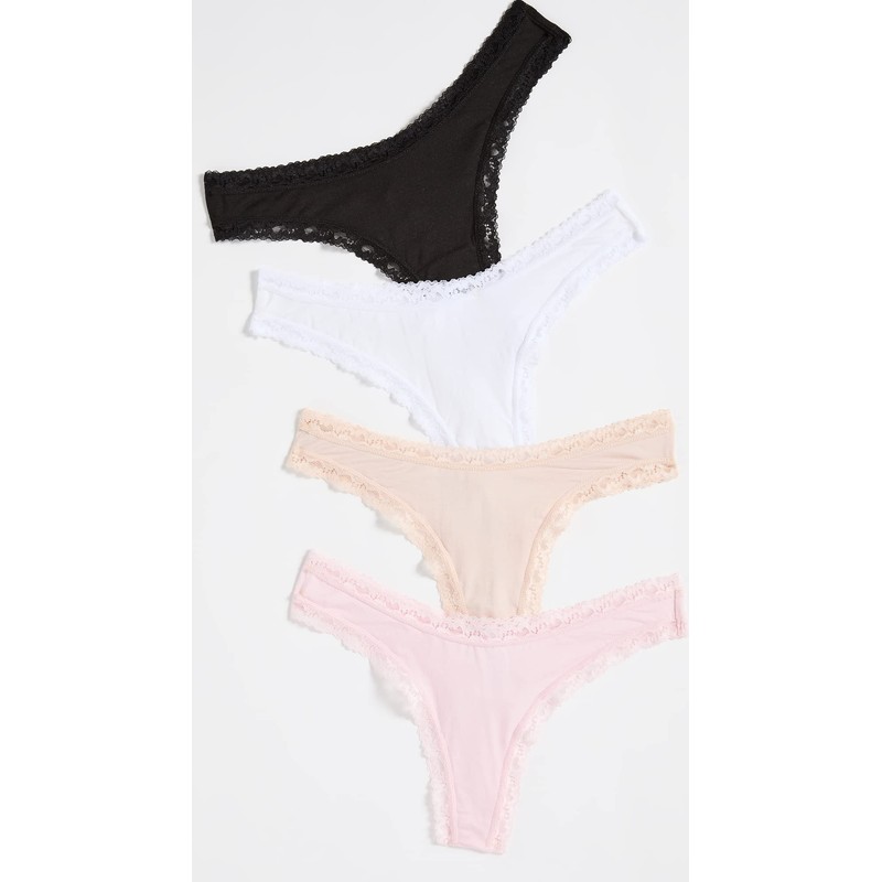 Stripe & Stare Women's Basics Thong Box, Multi, L