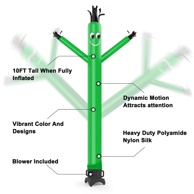 MOUNTO 10ft Inflatable Dancer Waving Tube Man Puppet for Store