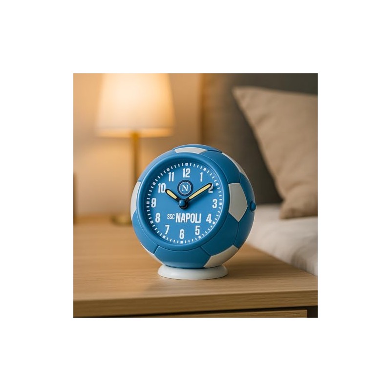 Orologio sveglia analogica al quarzo da tavolo ufficiale Napoli