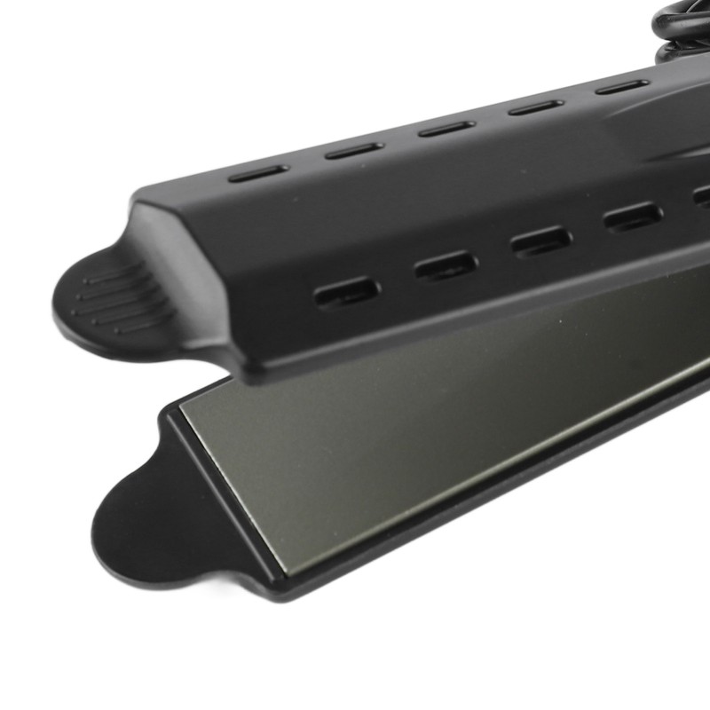 Hair Straightener Wide Steam Flat 4 Level Adjustable Temperature Black