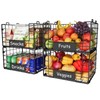 JKsmart Pantry Organizers and Storage, 4 Pack XL Stackable Wire