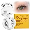 QUEWEL magnetische-Wimpern natürlicher Look, tragbare Magnet-Wimpern mit Applikator, verbesserte Wimpern-Magnetisch