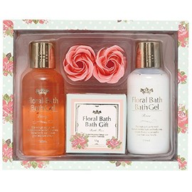 Nol Corporation OB-FRG-1-1 Bath Salt, Floral Bath Gift Set, Turquoise Box