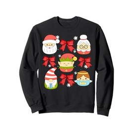Santa Claus Granny Claus Gnome Elf Christmas Pajama Matching Sweatshirt