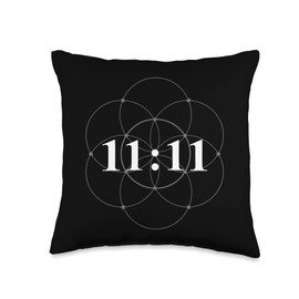 1111 Angel Number Numerology Manifestation Throw Pillow