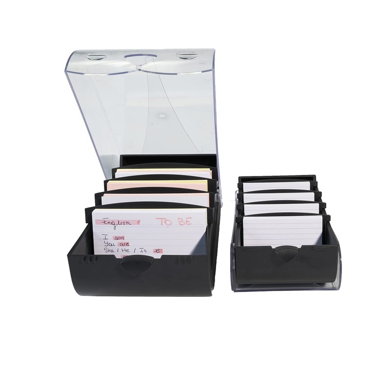 Exacompta Bunnybox 5331423D Flashcard File Black DIN A8 Landscape Includes