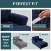 FantasDecor Velvet Chaise Lounge Cover Stretch Double Arm Chair Slipcover