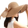 DRESHOW Women's Wide Brim Straw Hat Foldable Protection Beach Hat