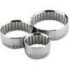 3 Stainless steel Pastry cutters 8cm - 7cm - 6cm
