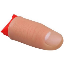 Enyolidimk 1 Pcs Beetest Pranks, Magic Thumb, Soft Plastic Thumb Tip Fingers Magic Tricks Toy Tool + Red Silk for Stage Bar Party Home Shows Street, Magic Tricks, Magic Supplies