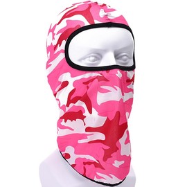 Camouflage Pink Balaclava Ski Mask Head Mask Full Face Mask Windproof Sun UV Protection Hood for Women Men