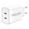 Pedea Schnellladegerät Dual PD 40 Watt USB Typ C/C, weiß