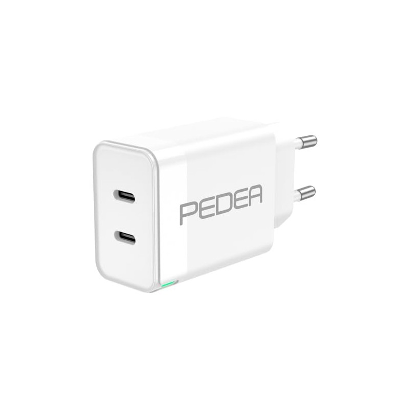 Pedea Schnellladegerät Dual PD 40 Watt USB Typ C/C, weiß
