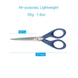 LIVINGO Office Scissors, Premium Tailor Cloth Scissors, Thread Scissors, Fine Scissors, Titanium Coated Sharp Blade, Forged Stainless Steel, Professional Cutting Shears, Art Design, Sewing and