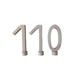 Zahlenstecker 1 1 0 Geburtstagsstecker Zahlen Holz naturfarben Natur Deko Zubehör für Geburtstagszug Geburtstagsring Geburtstagstisch