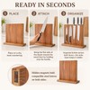 Acacia Wood Magnetic Knife Holder Stand for Kitchen Countertop
