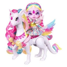 Magic Mixies Shimmerverse Series, Create & Mix Potion to Reveal Unia The Unicorn & Rainbow Star The Pegacorn, This Beautiful 6.5" Pixling Doll Appears Inside The Potion Bottle