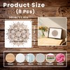 MWOOT STENCIL SET 8pcs, Large Mandala Templates for Painting, Reusable