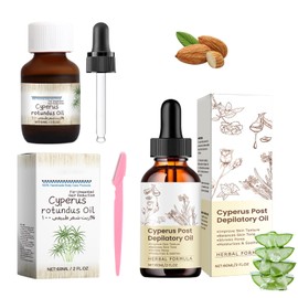 VARKAGE Cyperus Rotundus Oil and 1 Razor, Cyperus Rotundus Oil for Hair Removal, Cyperus Oil Natural, Cyperus Rotundus Oil Hair Inhibitor, Natural Extract, Inhibits Hair Growth on the K