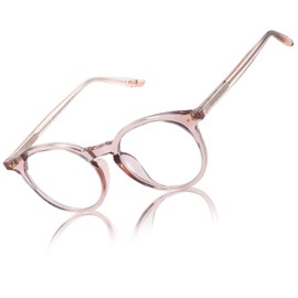 DUCO Blue Light Glasses for Men Women Blue Ray Blocking Glasses Computer Gaming Glasses Teens Retro Round Eyeglasses Frame Brown 5217