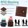 GSG Men's Wallets Cowhide Leather Multi-Functional RFID Blocking Wallet with