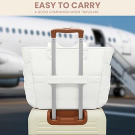 TILYMOL Women's Handbag, Tote Bag for Women - Large Puffy Tote Bag with Purse, Quilted Shoulder Bags, Lightweight Handbag for Travel, Work