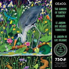 Ceaco - Glow in The Dark - The Garden of Earthly Delights - 750 Piece Jigsaw Puzzle