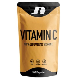 Vitamin C 1000mg - 365 Kapseln (6 Monate) - Hochdosiert, vegan, ohne Zusätze - Unterstützt Immunsystem, Kollagenbildung & Zellschutz - Natürliches Antioxidans - Made in Germany - nabatiplus